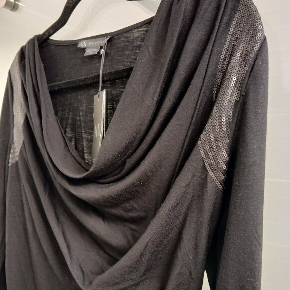 A/X Armani Exchange Draped Sequin Top - Picture 6 of 8